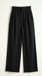 Pantalon à jambes larges pour femme avec taille haute