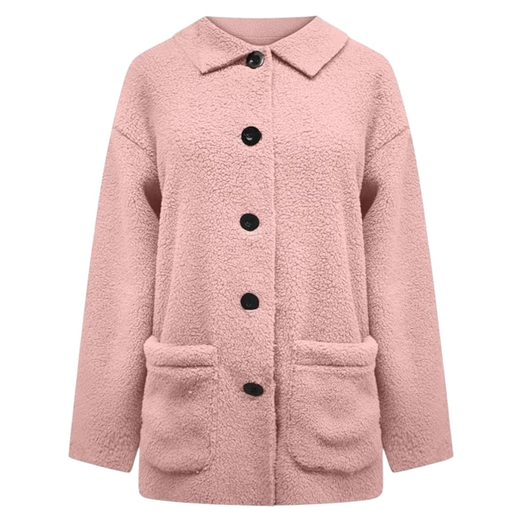 Manteau d'hiver chaud pour femmes avec patte de boutonnage et doublure douillette