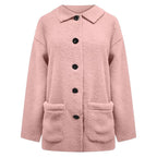 Manteau d'hiver chaud pour femmes avec patte de boutonnage et doublure douillette