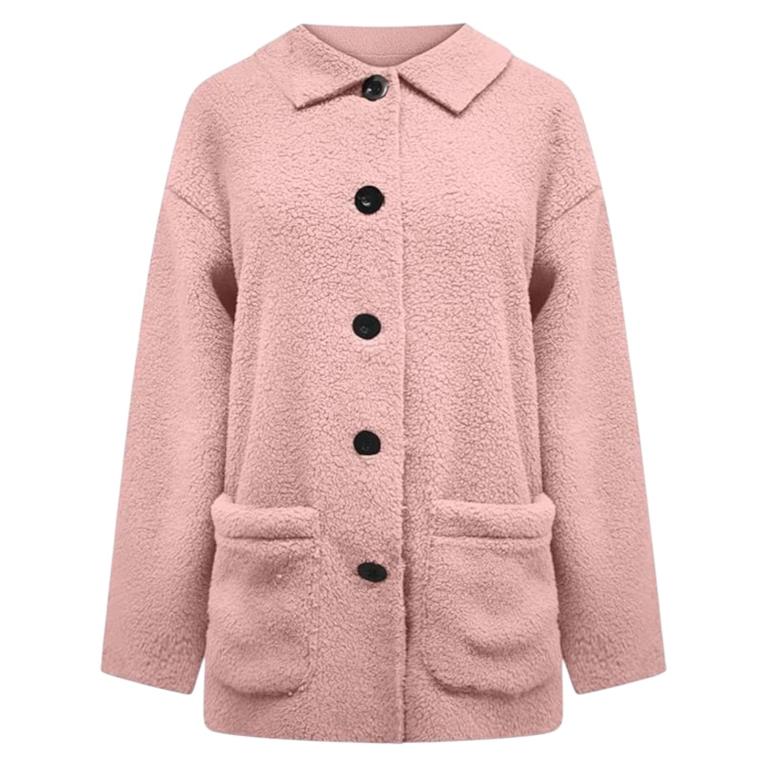Manteau d'hiver chaud pour femmes avec patte de boutonnage et doublure douillette