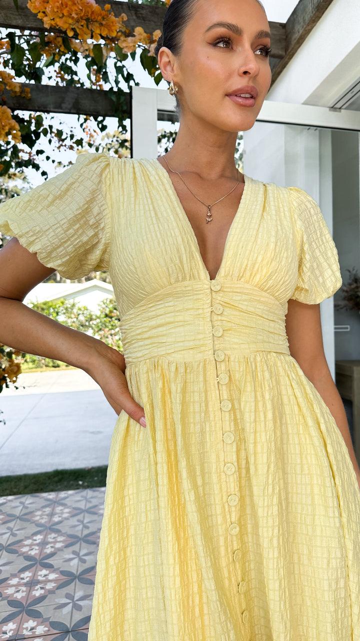 Women's Flowy Long Dress with Front Button - Autumn Edition
