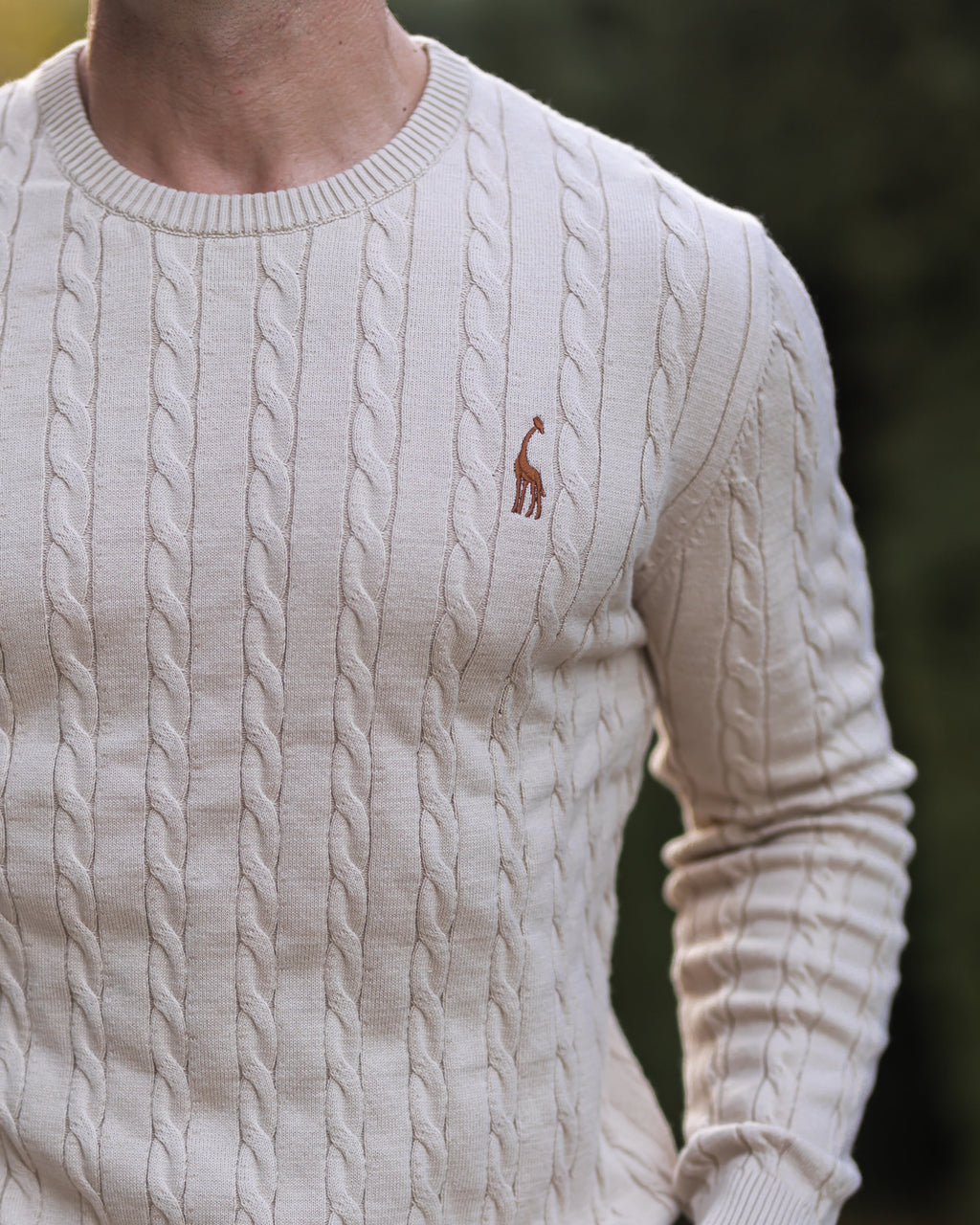 Men's Knitted Cotton Jumper - Autumn Edition