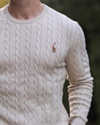 Men's Knitted Cotton Jumper - Autumn Edition