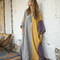 Linen and cotton color-block dress — Casual and timeless