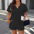 Ensemble haut et short jacquard décontracté - Chic&Shines