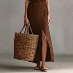 Robe midi nœud au col – Élégance intemporelle