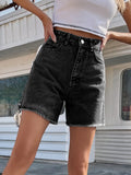 Short en jean taille haute – Coupe droite intemporelle