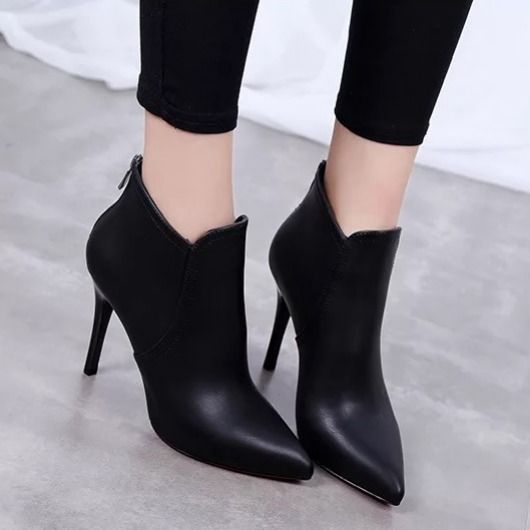 Botte courte à talons aiguilles - Chic&Shines