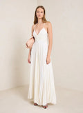 Robe Plissée à Bretelles Lacées