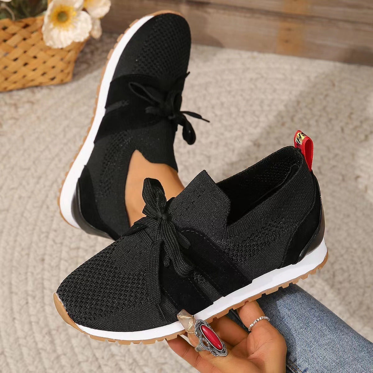 Chaussures à lacets en maille tissée décontractées - Chic&Shines