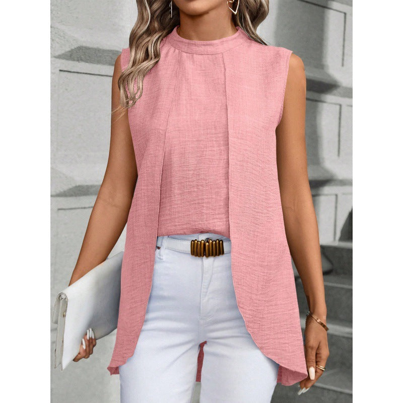 Haut sans manches drape irrégulière - Chic&Shines