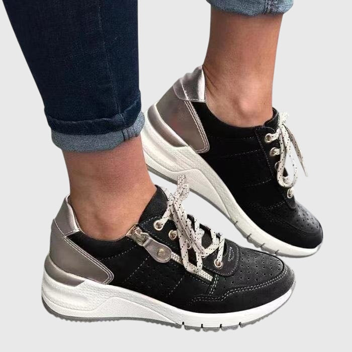 Baskets montantes à lacets pour femmes, style décontracté printemps