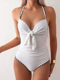 Cosima — Maillot de bain en dentelle blanc