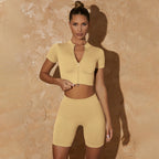 Short-sleeved yoga set — comfort and elegance