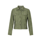 Veste boutonné avec poches manches longues en velours côtelé - Chic&Shines