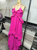 Sleeveless V-neck maxi dress