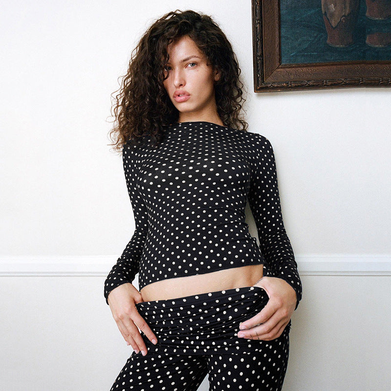 Ensemble deux pièces à pois – Allure intemporelle