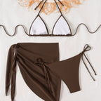 Livia — Brown Beaded Three-Piece Set