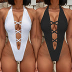 Maillot de bain une pièce licou croisé
