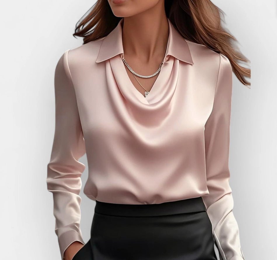 Chemise à manches longues et col irrégulier - Chic&Shines