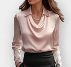 Chemise à manches longues et col irrégulier - Chic&Shines