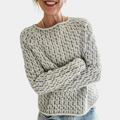 Casual Dames Trui met Gespikkelde Textuur
