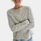 Casual Dames Trui met Gespikkelde Textuur