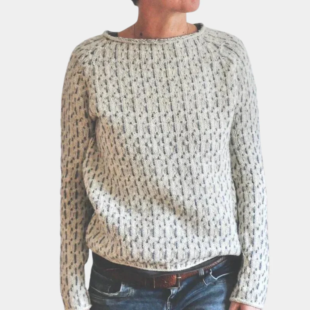 Casual Dames Trui met Gespikkelde Textuur