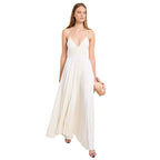 Robe Plissée à Bretelles Lacées