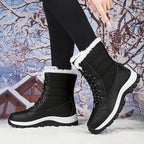 Bottes de neige imperméables pour femmes - Bottes d'hiver isolées avec semelle antidérapante