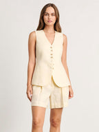 Ensemble débardeur chemise short en coton et lin - Chic&Shines