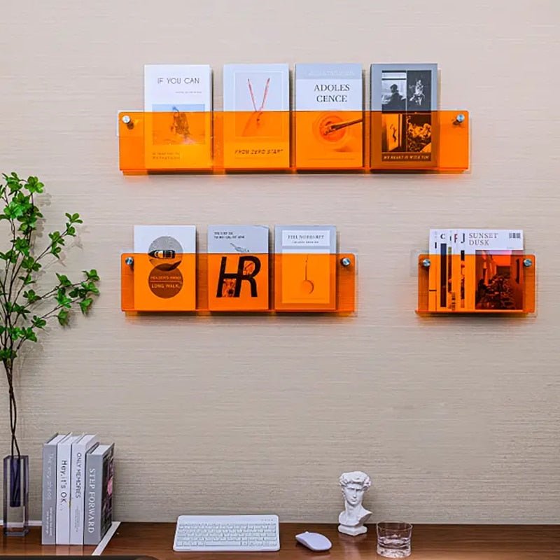 Etagère murale Porte-magazines en acrylique transparent