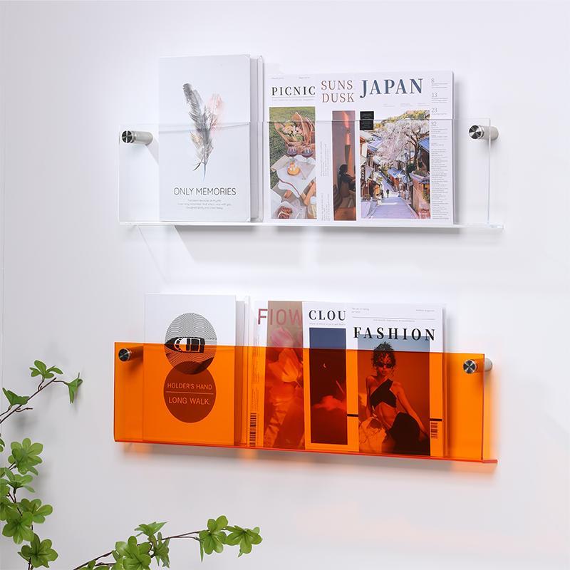 Etagère murale Porte-magazines en acrylique transparent