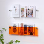 Etagère murale Porte-magazines en acrylique transparent