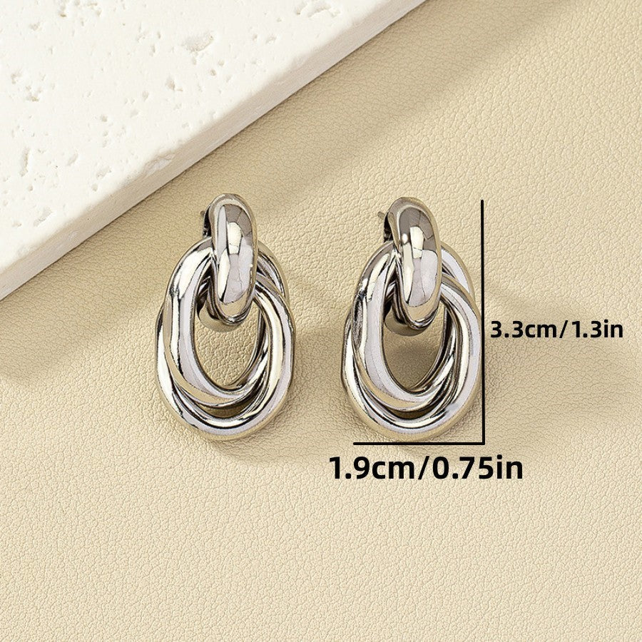 Boucles d'oreilles géométriques en métal