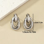 Boucles d'oreilles géométriques en métal