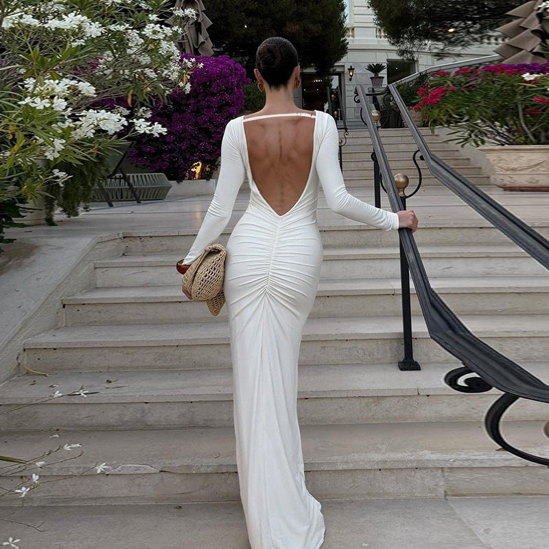 Robe longue licou dos nu