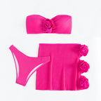 Isadora — Bikini deux-pièces taille haute rose intense
