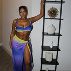 Dalida — Blue Beach Wrap Set
