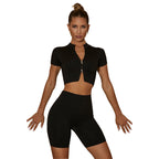 Short-sleeved yoga set — comfort and elegance