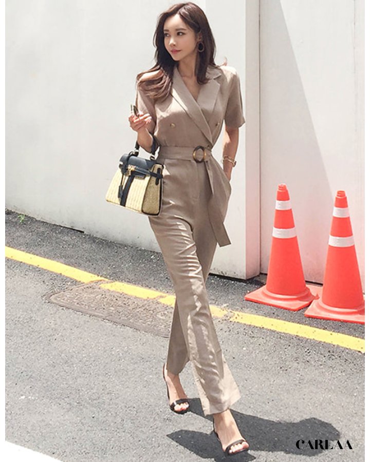 Combinaison Pantalon Femme Kaki