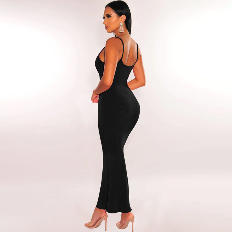 Maxi halter wrap dress