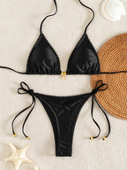 Auriane — Maillot de bain à volants noir