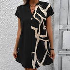 Robe courte ample imprimée - Chic&Shines
