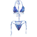 Aloïse — Bikini deux-pièces col halter bleu