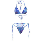 Aloïse — Bikini deux-pièces col halter bleu