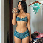 Marguerite — Ensemble short de plage à pois