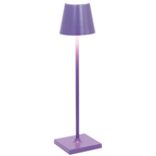 Lampe de table moderne violette avec abat-jour conique, design élégant, idéale pour décoration intérieure, éclairage d'ambiance.