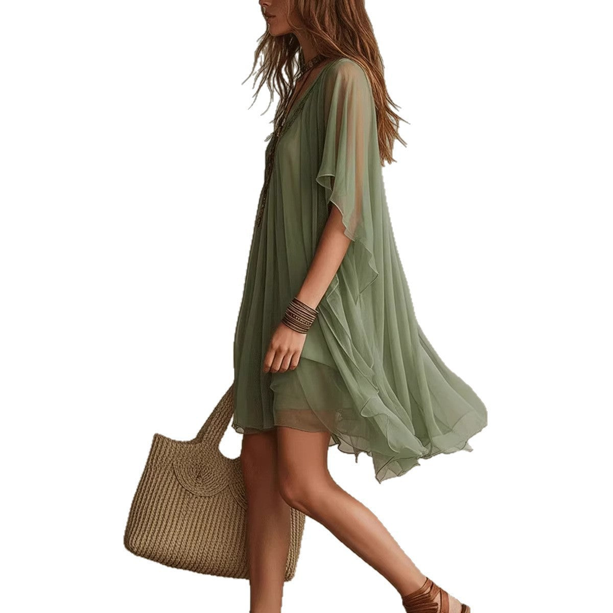 Flowy bohemian set — Blouse and twirling skirt