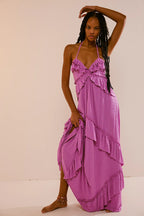 Sleeveless V-neck maxi dress